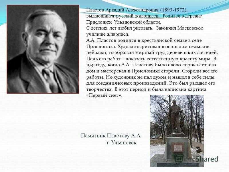 Проект художник пластов