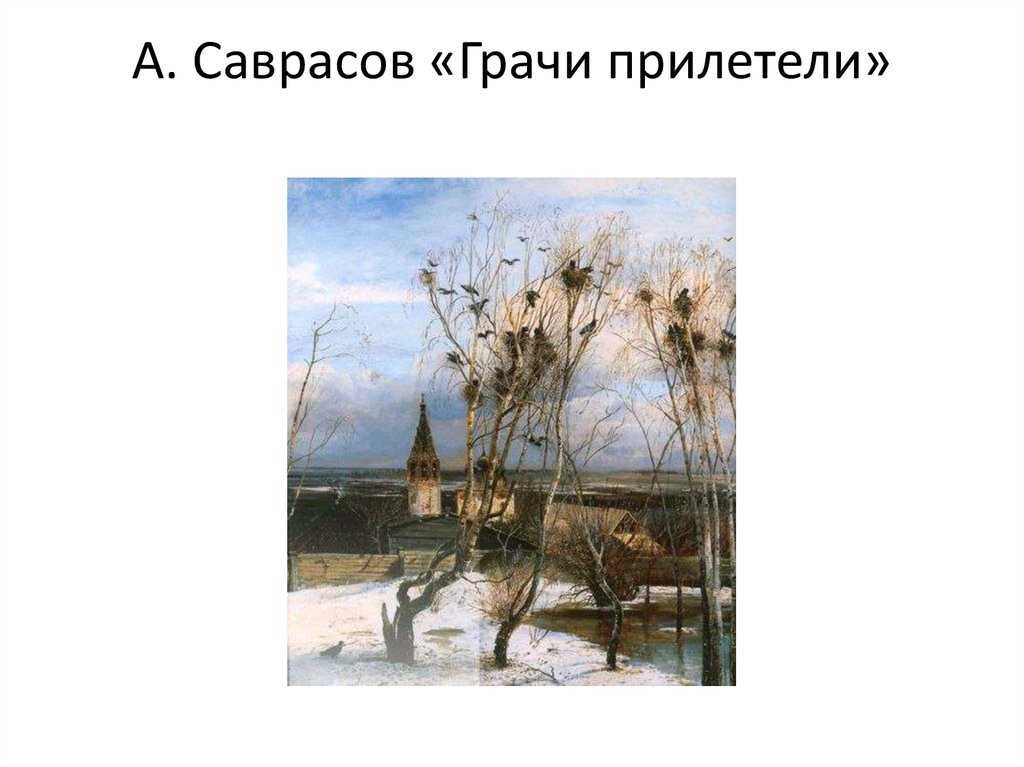 На какое дерево прилетели грачи на известной картине саврасова а к