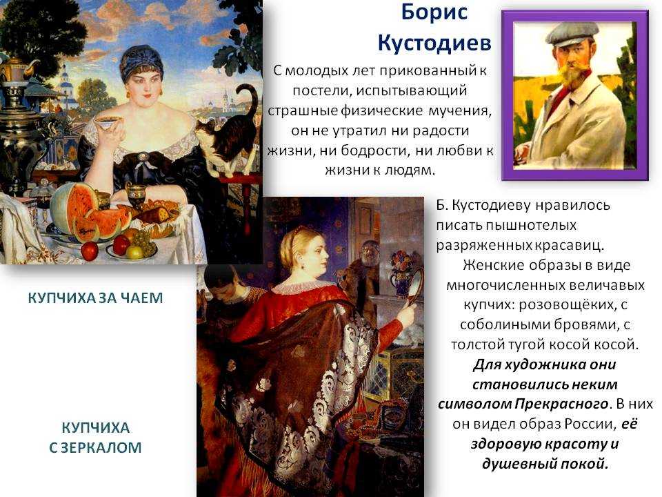 Б м кустодиев картины с названиями