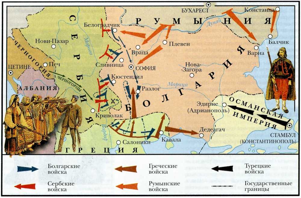 Первая балканская война карта