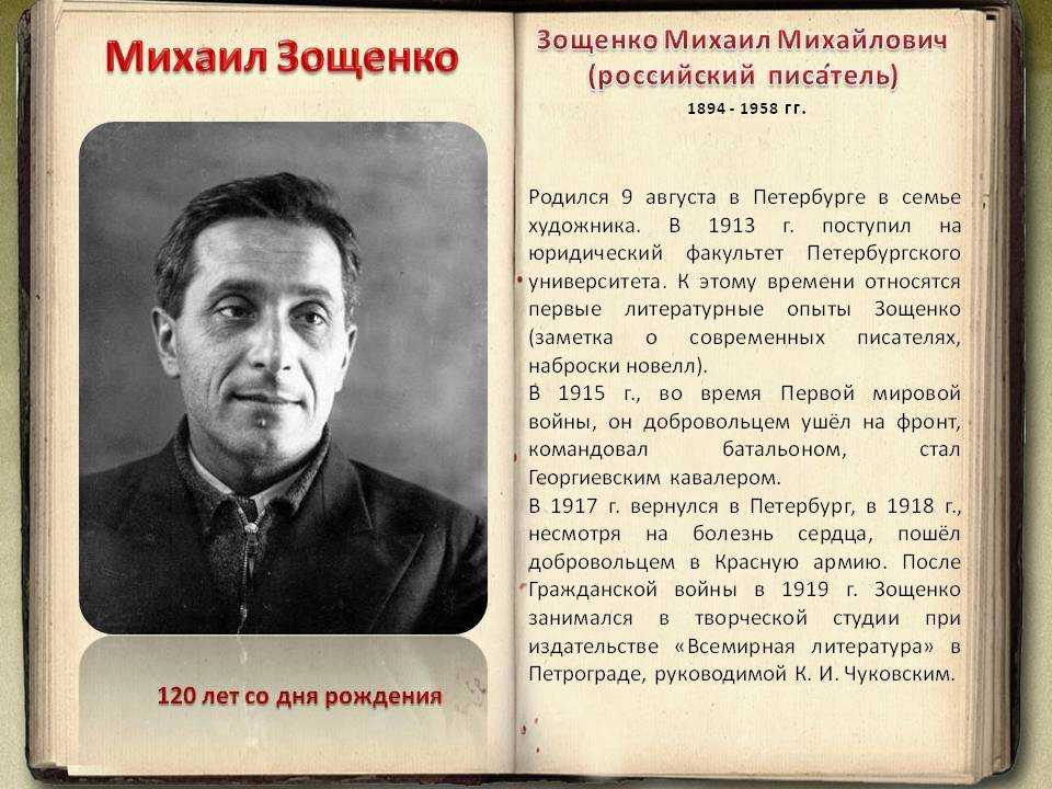 Биография и творчество зощенко презентация