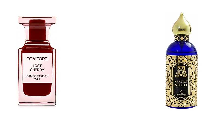 Tom ford lost cherry аналог. Парфюм Khaltat Night Attar collection. Attar вишня. Аналог духов том Форд. Ароматы Близнецы.